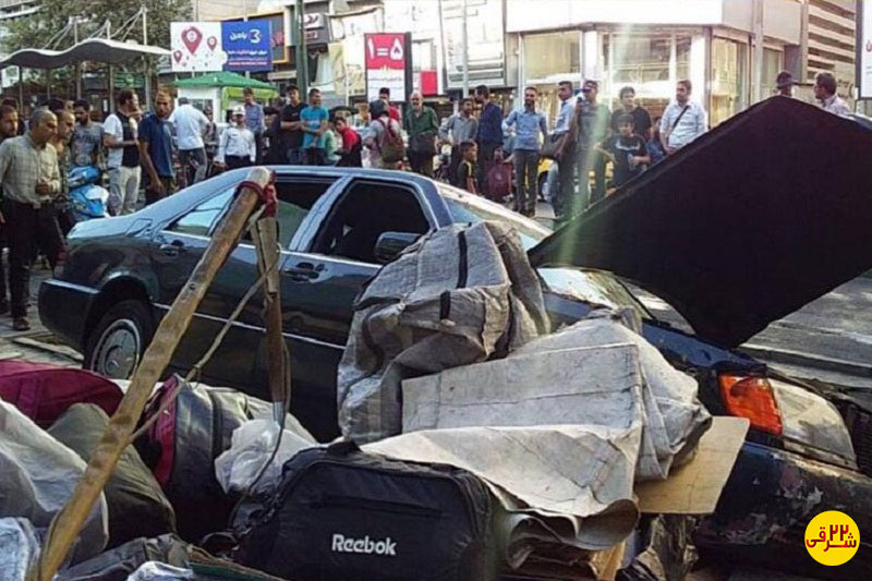 تصادف خودروی تشریفات وزارت خارجه در تهران